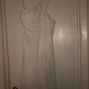Elegant White One-Shoulder Dress